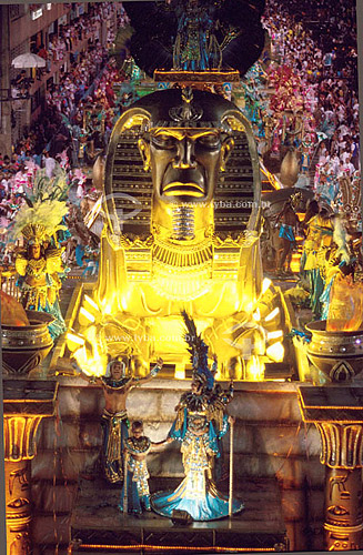  Allegorical float in the parade of the Mangueira Samba School during Carnival 2003 at Marques de Sapucai - Sambodromo - Rio de Janeiro city - Rio de Janeiro state - Brazil 