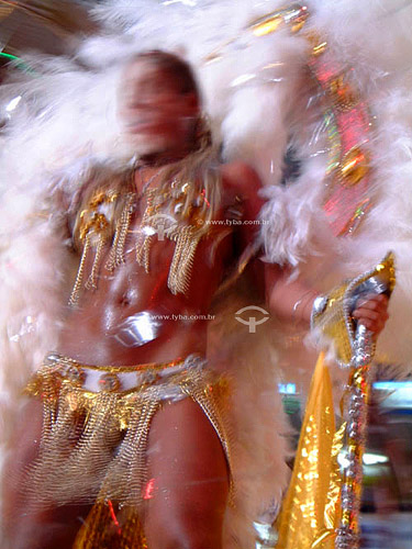  Woman dancing - Sambodromo - Carnival Parade 2003 - Rio de Janeiro city - Rio de Janeiro state - Brazil 