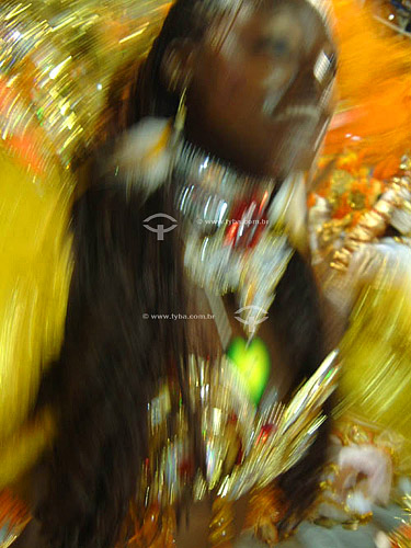  Woman dancing - Sambodromo - Carnival Parade 2003 - Rio de Janeiro city - Rio de Janeiro state - Brazil 