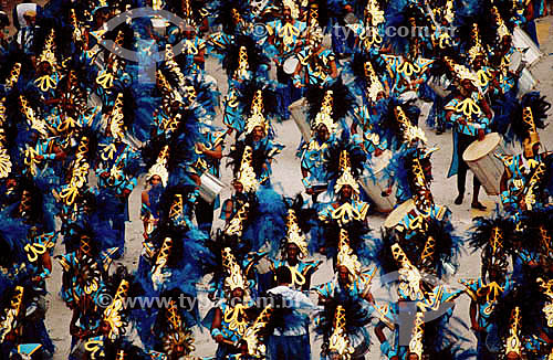  Bateria (drum section) - Carnival - parade - Rio de Janeiro city - Rio de Janeiro state - Brazil 
