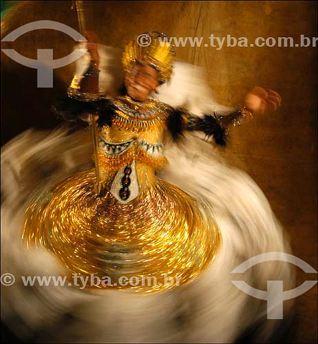  Samba school standard-bearer rotating - Rio de Janeiro city - Rio de Janeiro state - Brazil 
