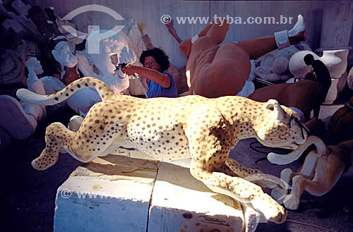  Preparations for the Carnival, barracao - Rio de Janeiro city - Rio de Janeiro state - Brazil 