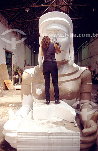  Preparations for the Carnival, barracao - Rio de Janeiro city - Rio de Janeiro state - Brazil 