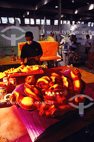  Preparations for the Carnival, barracao - Rio de Janeiro city - Rio de Janeiro state - Brazil 