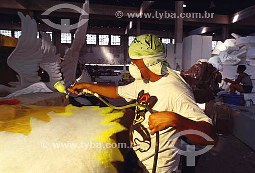  Preparations for the Carnival, barracao - Rio de Janeiro city - Rio de Janeiro state - Brazil 