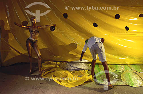  Preparations for the Carnival, barracao - Rio de Janeiro city - Rio de Janeiro state - Brazil 