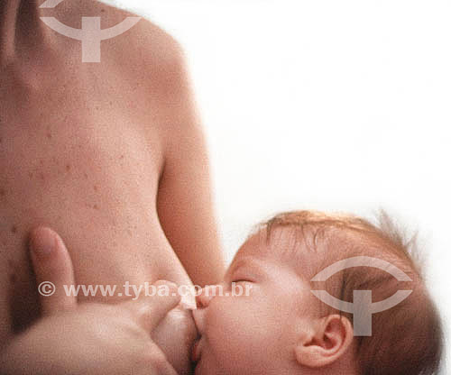  Mother breast-feeding her baby 