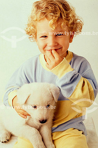  Kid and a puppy dog 