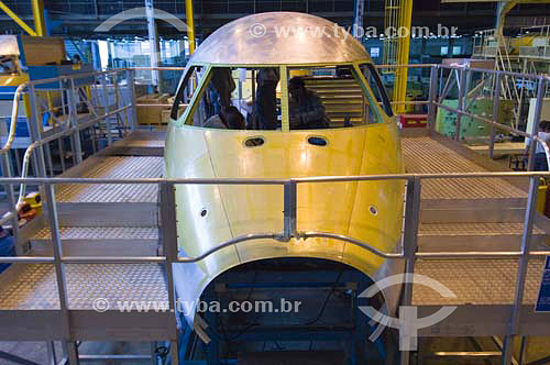  Production line of Embraer Aeroplane EMB-190 - Embraer fabric in Sao Jose dos Campos city - Sao Paulo state - Brazil 