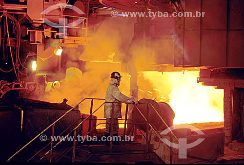  Worker operating at Steelworks Industry - Brazil 