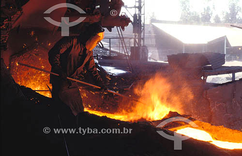  Worker at a steel industry - Minas Gerais state - Brazil 