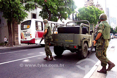  The army at the streets of Rio de Janeiro city - Rio de Janeiro state - Brazil 