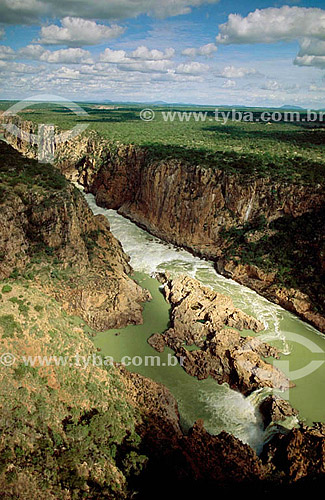  Canyon of Sao Francisco River - Caatinga vegetation - Brazil 