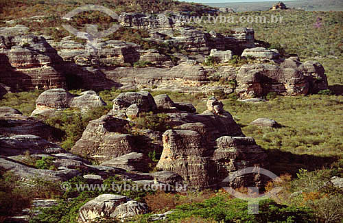  Crag formation - Capivara Mountain Range National Park* - Sao Raimundo Nonato Village - Piaui state - Brazil  * The Park is a UNESCO Physical, Ecological and Historical Aspects World Heritage Site since 13-12-1991 and a National Historic Site since  