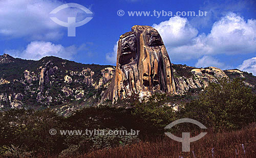  Rock showing time marks- Quixadá county - Ceara state - Brazil  