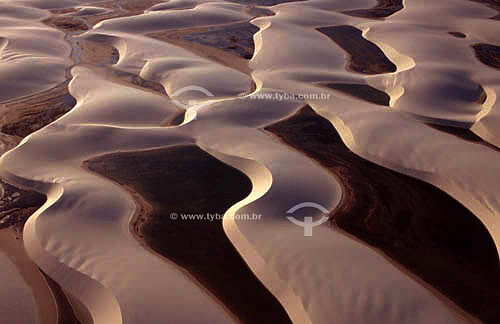  Aerial view of the Lençois Maranhenses National Park - Maranhao state - Brazil 