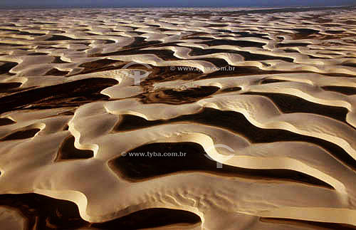  Aerial view of the Lençois Maranhenses National Park - Maranhao state - Brazil 