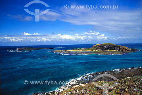  Round Island seen from the top of Santa Bárbara - Abrólhos region - Bahia state - Brazil - 2007 