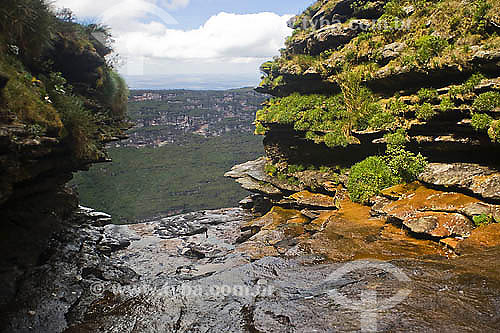  The mouth of Cachoeira da Fumaça (Smoking Waterfall) - Chapada Diamantina - Bahia state - Brazil 