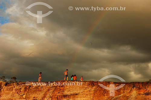  Rainbow over Cachoeira de Piabinha-Mucuge Waterfall  - Chapada Diamantina - Bahia state - Brazil - January 2006 