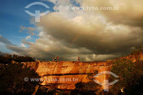  Rainbow over Cachoeira de Piabinha-Mucuge Waterfall - Chapada Diamantina - Bahia state - Brazil - January 2006 