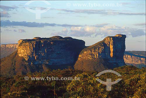  Canyons and hill - Chapada Diamantina - Bahia state - Brazil - January 2006 
