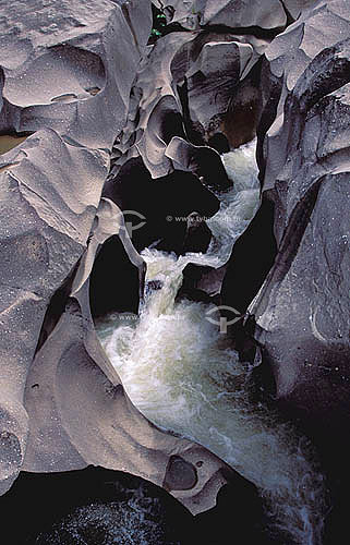  Rocks and river - Chapada dos Veadeiros National Park* - Moon Valley - Cerrado Ecosystem - Goias state - Brazil  * The park is a UNESCO World Heritage Site since 16-12-2001. 