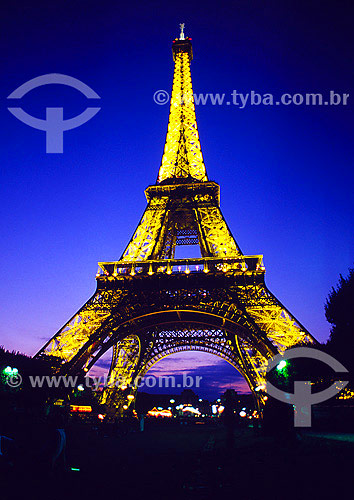  Eiffel Tower at night - Paris - France 