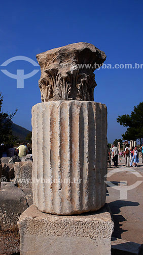  Jonic columns - Ephesus archeological site (100 years BC) - Turkey - 10/2007 