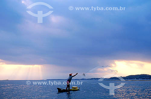  Fisherman at Sepetiba Bay - Rio de Janeiro state - Brazil 