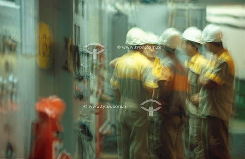  Workers at Ribeirão das Lajes hydroelectric industry - Rio de Janeiro state - Brazil 