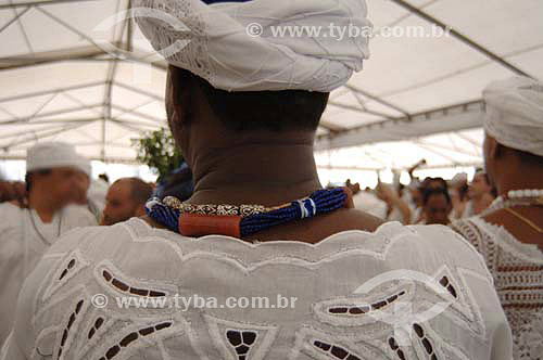  Adept - Orixas - Iemanjá cult - Umbanda and Candomble - African Brazilian religion - New Year`s Eve - Copacabana - Rio de Janeiro city - Rio de Janeiro state - Brazil  - 2005 