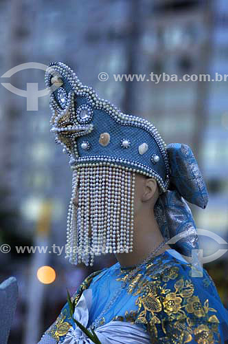  Orixas - Iemanjá cult - Umbanda and Candomble - African Brazilian religion - New Year`s Eve - Copacabana - Rio de Janeiro city - Rio de Janeiro state - Brazil  - 2005 