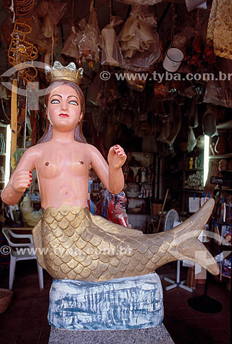  Iemanja image at a store of Umbanda  - Salvador city - Bahia state - Brazil 