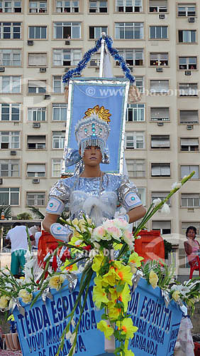  Relegious celebration at New Year´s Eve - Afrobrazilian religion - Copacabana beach - Rio de Janeiro  city - Rio de Janeiro state - Brazil 