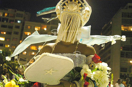  Image of Iemanja on the religious cult dedicated to Iemanja, the Sea goddess to Candomble Afro-brazilian religion - New Year`s Eve 2003 on Copacabana - Rio de Janeiro city - Rio de Janeiro state - Brazil 