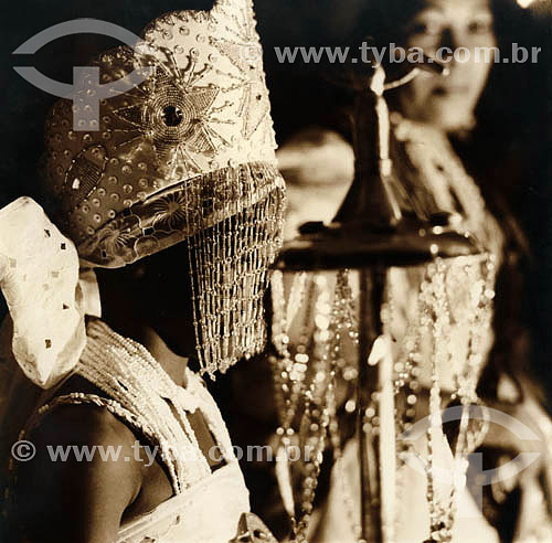  Orixa, divine entity in religious ceremony of the Candomble Afro-brazilian religion - Salvador city - Bahia state - Brazil 