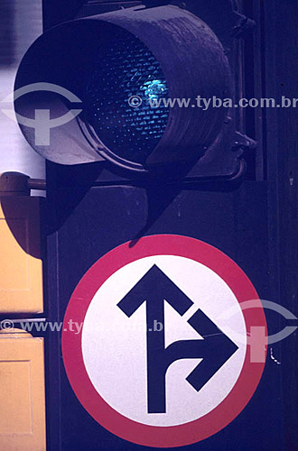  Traffic light and roadsign 