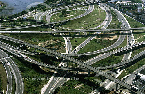  Aerial view of viaducts in Niteroi - Rio de Janeiro state - Brazil 