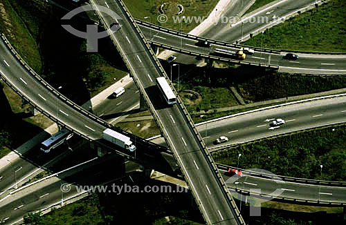 Aerial view of viaducts in Niteroi - Rio de Janeiro state - Brazil 