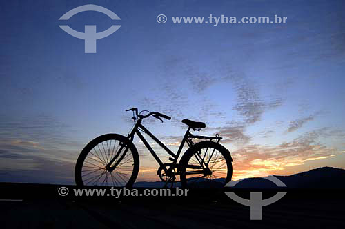 Bike at Paraty city port at sunrise  - 