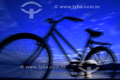  Bike at Paraty city port at sunrise  - 