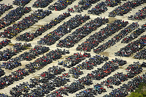  Apprehended motorcycles at CET (Traffic Engineering Company) - Sao Paulo city - Sao Paulo state - Brazil 