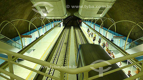  Cantagalo subway station, embarkment/disembarkation platform - Copacabana neighbourhood - Rio de Janeiro city - Rio de Janeiro state - Brazil 