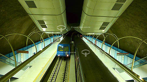 Cantagalo subway station, embarkment/disembarkation platform - Copacabana neighbourhood - Rio de Janeiro city - Rio de Janeiro state - Brazil 