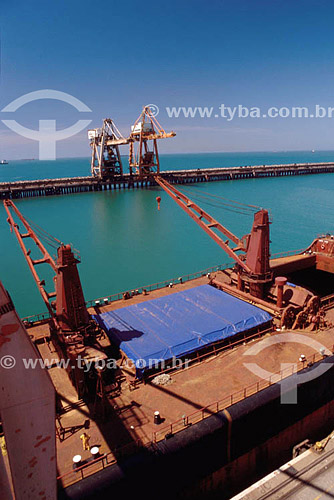  Ship docked in Tubarao Seaport - Vitoria city - Espirito Santo state - Brazil 