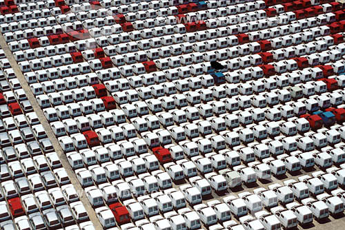  Cars waiting for exportation at seaport - Brazil 