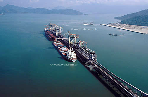  Cargo ship anchored at Sepetiba port - Rio de Janeiro state - Brazil 