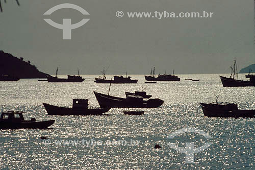  Silhouettes of fishing boats - Brazil 