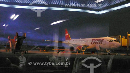  Passengers airplane at Afonso Pena international airport - Curitiba city - Parana state 